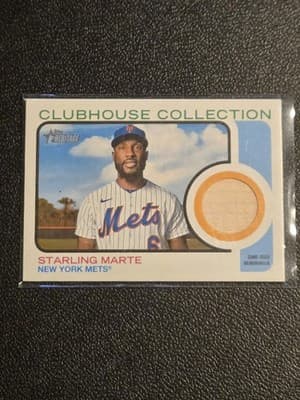 2022 Topps Heritage Starling Marte Clubhouse Collection Relics High Number - Image 1