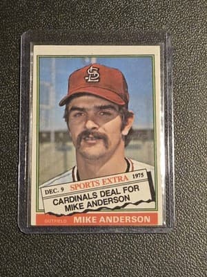 1976 Topps #527T Mike Anderson Traded - Image 1