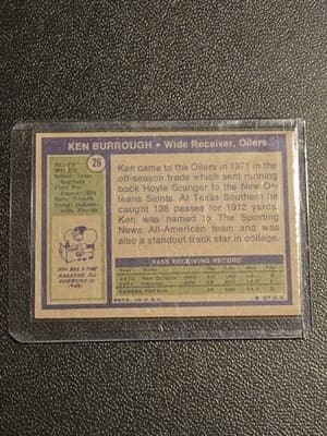 1972 Topps #26 Ken Burrough - Thumbnail 2
