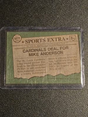 1976 Topps #527T Mike Anderson Traded - Thumbnail 2