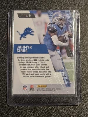 2023 Donruss Optic #9 Jahmyr Gibbs Primary Colors - Thumbnail 2