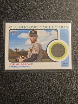 2022 Topps Heritage Joe Musgrove Clubhouse Collection Relics High Number - Image 1