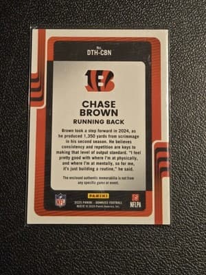 2025 Donruss #DTH-CBN Chase Brown Donruss Threads - Thumbnail 2