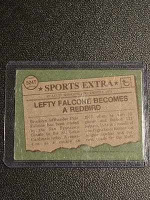 1976 Topps #524T Pete Falcone Traded - Thumbnail 2