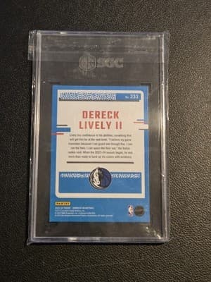 2023-24 Donruss #233 Dereck Lively II Green Laser Holo SGC 10 - Thumbnail 2