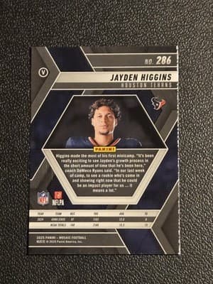 2025 Panini Mosaic #286 Jayden Higgins - Thumbnail 2