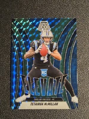 2025 Panini Mosaic #6 Tetairoa McMillan Elevate Mosaic Green - Image 1