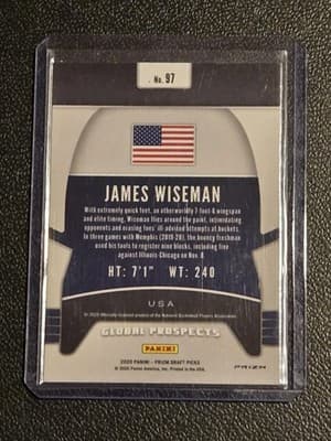 2020 Panini Prizm Draft Picks Collegiate #97 James Wiseman Silver - Thumbnail 2