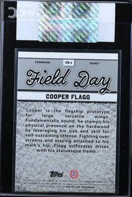 2024-25 Bowman's Best University #FD-1 Cooper Flagg Field Day CGC Authentic - Thumbnail 2