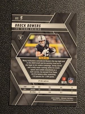 2025 Panini Mosaic #5 Brock Bowers - Thumbnail 2