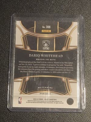 2023-24 Panini Select #308 Dariq Whitehead Green Ice Prizms - Thumbnail 2