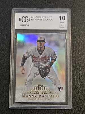 2013 Topps Tribute #93 Manny Machado BCCG 10 - Image 1