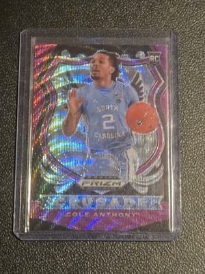 2020 Panini Prizm Draft Picks Collegiate #89 Cole Anthony Purple Wave - Image 1