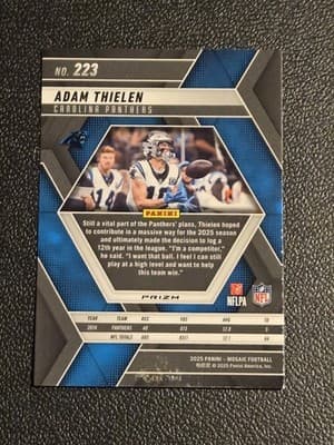 2025 Panini Mosaic #223 Adam Thielen Mosaic Green - Thumbnail 2