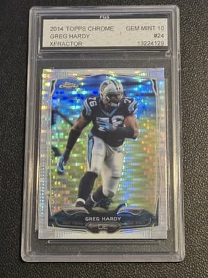 2014 Topps Chrome #24 Greg Hardy Xfractors FGS 10 - Image 1