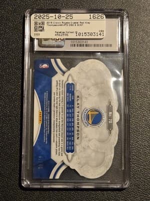 2018-19 Panini Crown Royale #70 Klay Thompson Crystal Red CSG 9 #/49 - Thumbnail 2
