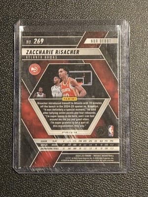 2024-25 Panini Mosaic #269 Zaccharie Risacher Fast Break Silver Mosaic - Thumbnail 2