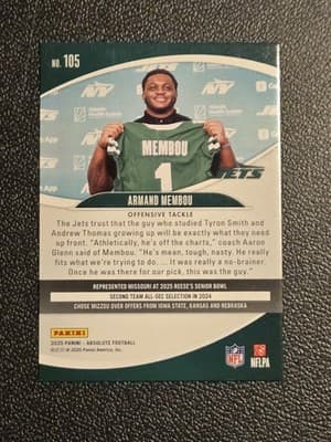 2025 Panini Absolute #105 Armand Membou Retail - Thumbnail 2