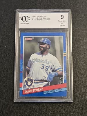 1991 Donruss #142 Dave Parker BCCG 10 - Image 1