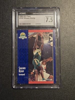 1991-92 Fleer #192 Shawn Kemp CGC 7.5 - Image 1