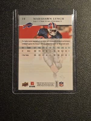 2008 Upper Deck First Edition #19 Marshawn Lynch - Thumbnail 2