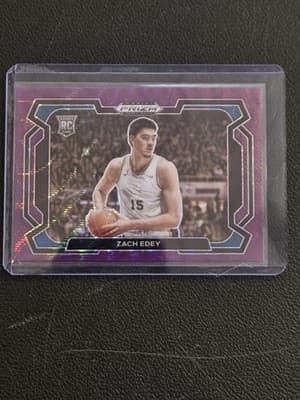 2024 Panini Prizm Draft Picks #1b Zach Edey Prizms Purple Wave - Image 1