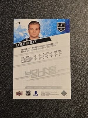 2020-21 Upper Deck #724 Cole Hults - Thumbnail 2