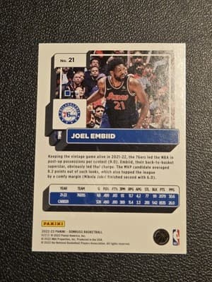 2022-23 Donruss #21 Joel Embiid - Thumbnail 2