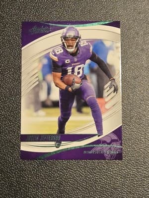 2025 Panini Absolute #5 Justin Jefferson Green - Image 1