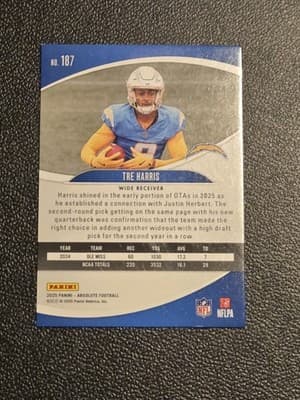 2025 Panini Absolute #187 Tre Harris Retail - Thumbnail 2