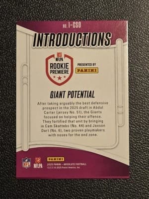 2025 Panini Absolute #I-CSO Giant Potential Introductions - Thumbnail 2