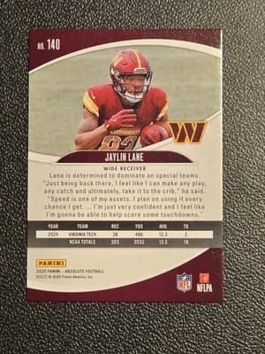 2025 Panini Absolute #140 Jaylin Lane Retail - Thumbnail 2