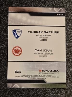 2024-25 Topps Chrome Bundesliga Can Uzun / Yildiray Bastürk History is Now - Thumbnail 2