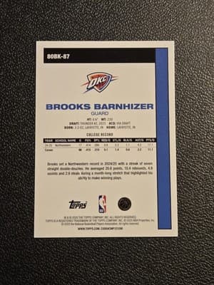 2025-26 Topps #80BK-87 Brooks Barnhizer 1980-81 Topps Basketball - Thumbnail 2