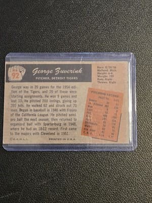 1955 Bowman #92 George Zuverink - Thumbnail 2