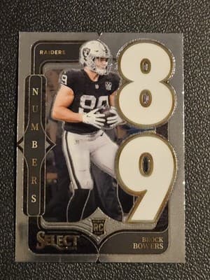 2024 Panini Select - Select Numbers #12 Brock Bowers - Image 1