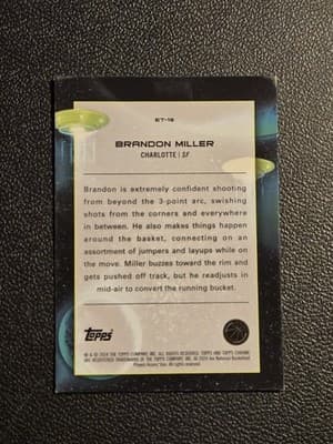 2023-24 Topps Chrome Cosmic #ET-19 Brandon Miller Extraterrestrial Talent - Thumbnail 2