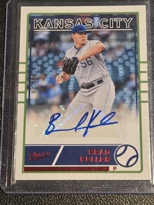 2020 Panini Chronicles #CA-BK Brad Keller Classics Autographs Red #/50 - Image 1