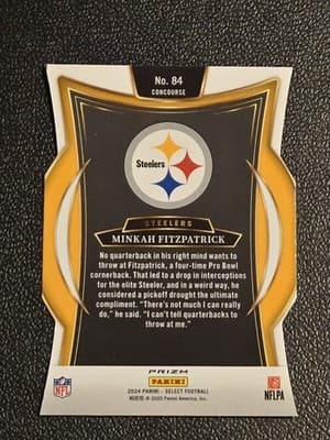 2024 Panini Select #84 Minkah Fitzpatrick Silver Prizm Die Cut - Thumbnail 2