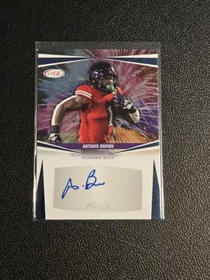 2025 SAGE HIT #A-AB Antario Brown Autographs Blue (High Series) - Image 1