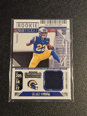 2024 Panini Contenders #RTS-BCM Blake Corum Rookie Ticket Swatches - Image 1