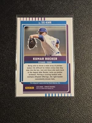 2025 Donruss #SG-KMR Kumar Rocker Signature Series - Thumbnail 2