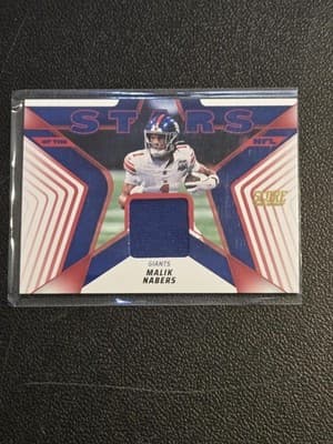 2025 Score #SNJ-MNS Malik Nabers Stars of the NFL Jerseys - Image 1