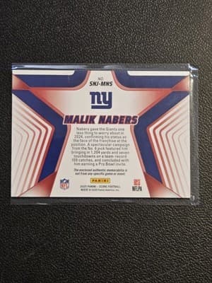 2025 Score #SNJ-MNS Malik Nabers Stars of the NFL Jerseys - Thumbnail 2