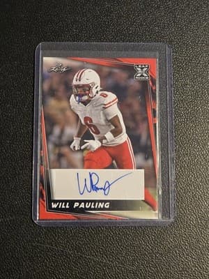 2024 Leaf #BA-WP1 Will Pauling Autographs Red - Image 1