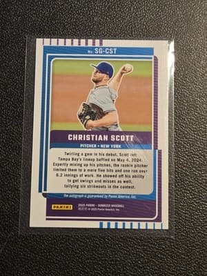 2025 Donruss #SG-CST Christian Scott Signature Series Team - Ball in R/hand - Thumbnail 2