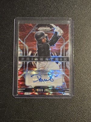 2025 Panini Prizm #PA-DJ Druw Jones Prizmatrix Autographs Pulsar Prizms #/199 - Image 1