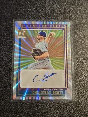 2025 Donruss #SG-CST Christian Scott Signature Series Team - Ball in R/hand - Image 1