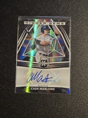 2022 Panini Elite Extra Edition #HG-CM Cade Marlowe Hidden Gems Signatures Black - Image 1