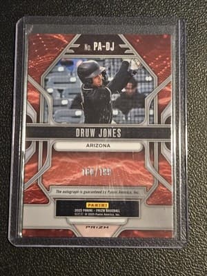 2025 Panini Prizm #PA-DJ Druw Jones Prizmatrix Autographs Pulsar Prizms #/199 - Thumbnail 2